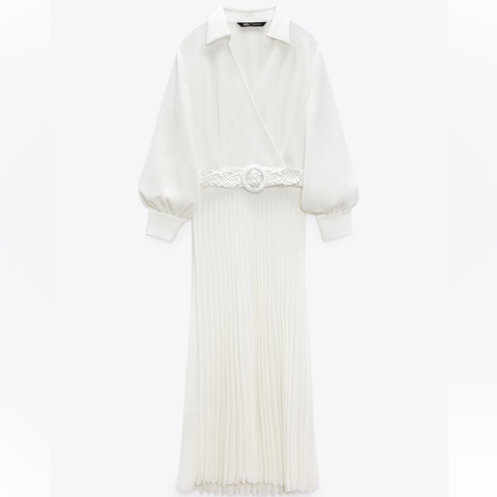 Zara white midi dress